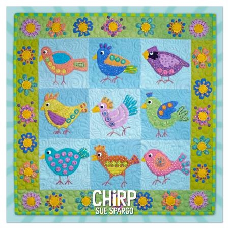 CHIRP Wool Quilt Pattern Book by Sue Spargo -Embroidery Quilt