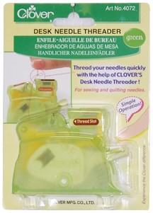 Clover Desktop Needle Threader Green