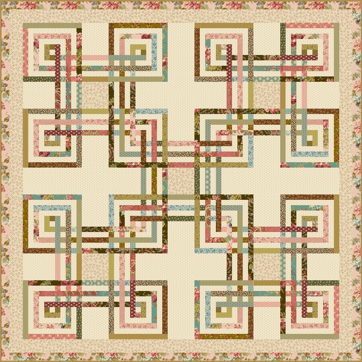 Slip Knot Quilt Pattern by Laundry Basket Quilts Vintage & Vogue