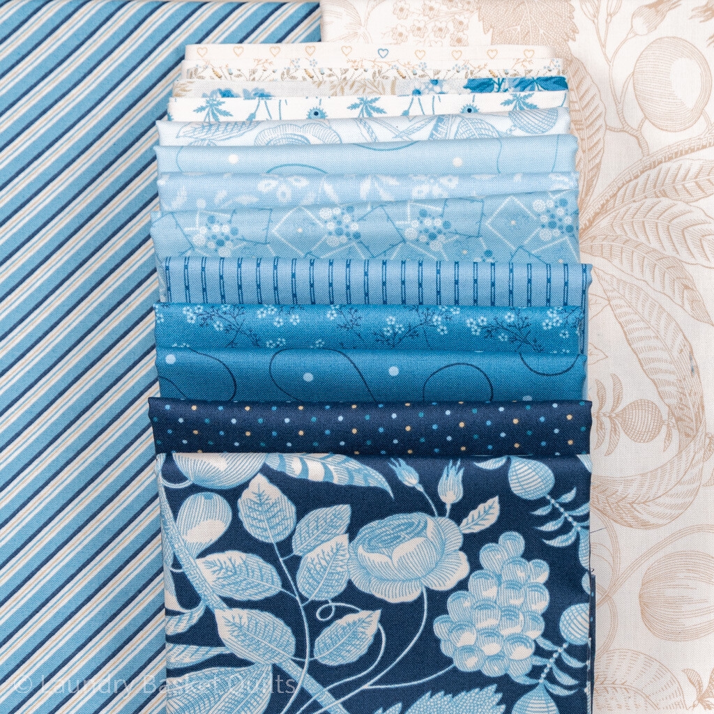 Blue Virginia Star Quilt Kit (top) by Laundry Basket Quilts from Vintage &  Vogue