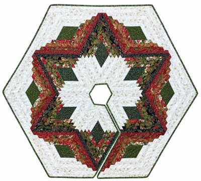 Diamond Log Cabin Christmas Tree Skirt Pattern From Quilt In A Day